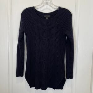 Ann Taylor Cable Knit Sweater Navy‎ XXS